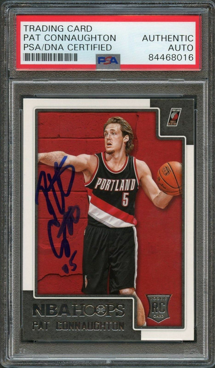 2015-16 NBA Hoops #273 Pat Connaughton Signed Rookie Card AUTO PSA Slabbed RC Bl