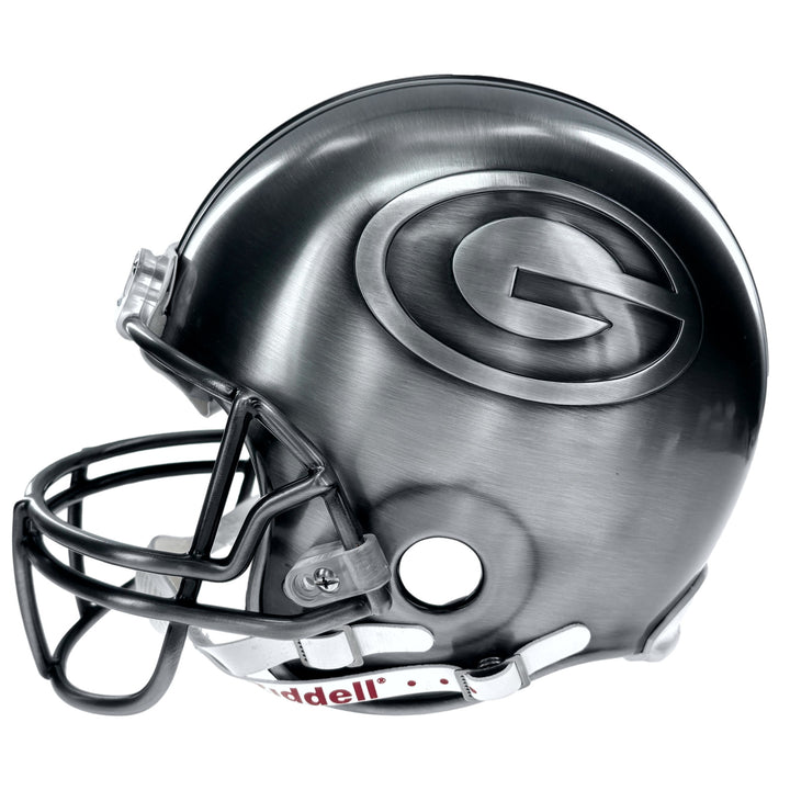 Brett Favre Autographed Green Bay Packers Pewter Helmet #D/25 Mounted COA Signed
