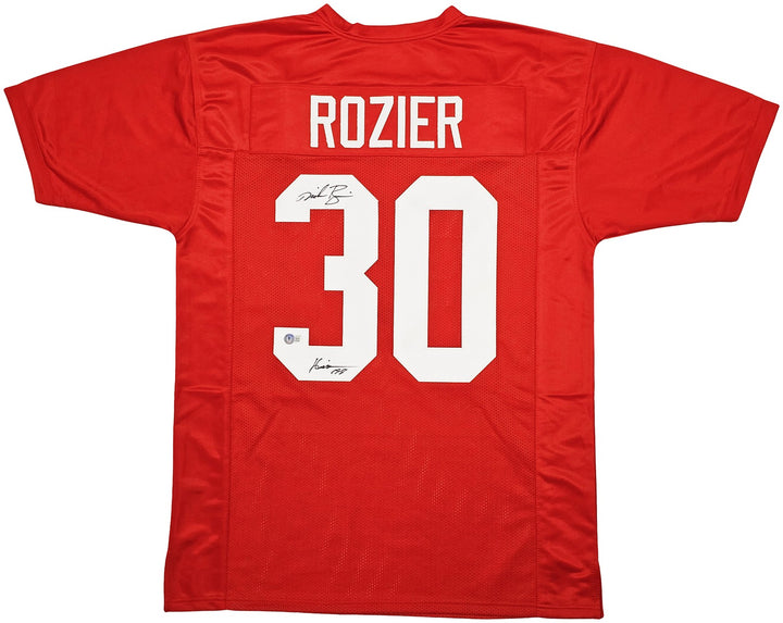 Nebraska Cornhuskers Mike Rozier Auto Signed Red Jersey "Heisman 1983" Beckett