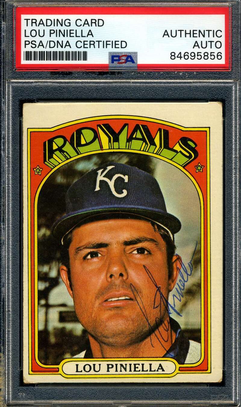 Lou Piniella PSA DNA Signed 1972 Topps Autograph