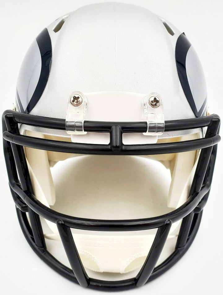 Russell Wilson Signed AMP Seattle Seahawks Speed Mini Helmet In Black RW Holo