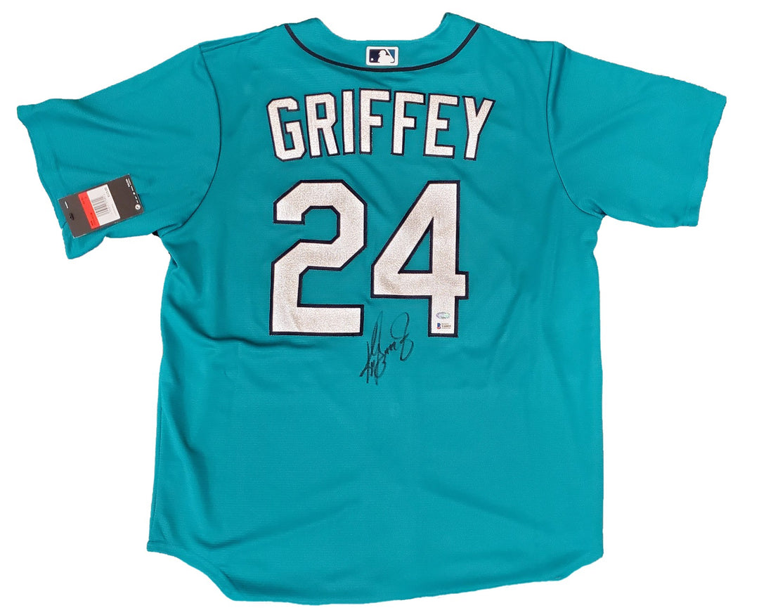 Mariners Ken Griffey Jr. Signed Teal Nike Jersey Size L Beckett & MCS Holo