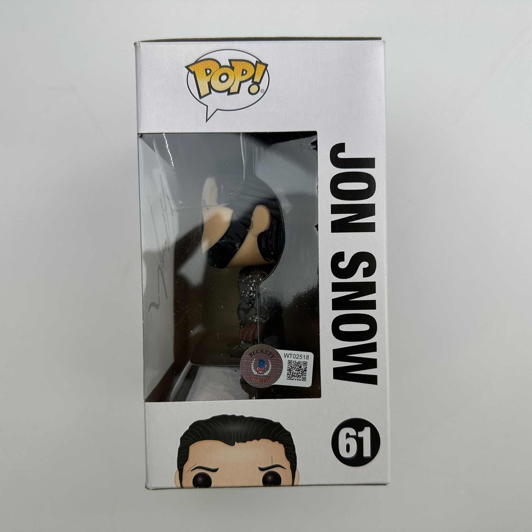 Autographed/Signed Kit Harrington Jon Snow #61 Funko Pop Figurine BAS COA