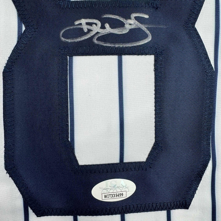 Autographed/Signed Devin Williams New York Pinstripe Baseball Jersey JSA COA