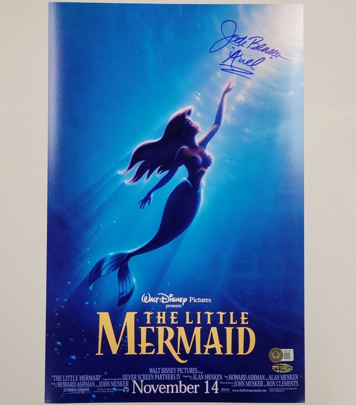 Jodi Benson "Ariel" signed Little Mermaid movie poster 11x17 Photo BAS Holo