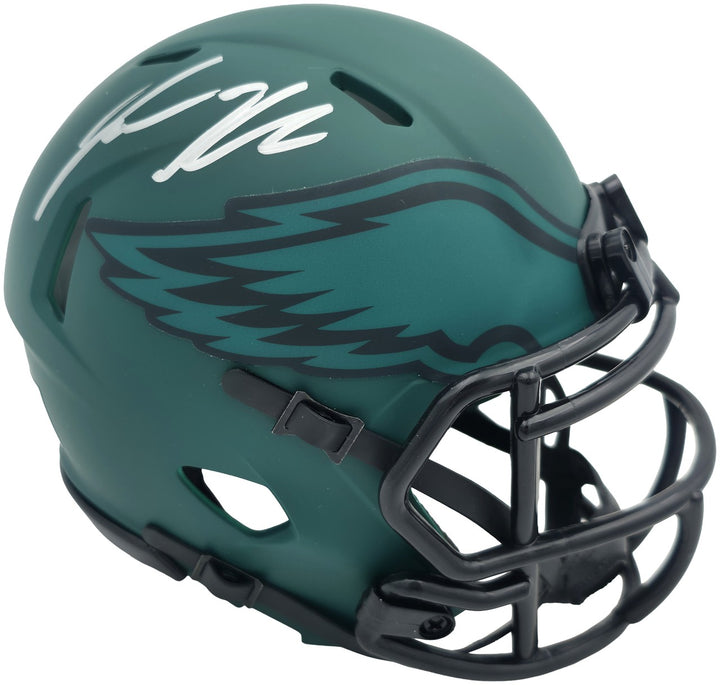 Jason Kelce Signed Philadelphia Eagles Rave Green Speed Mini Helmet Beckett