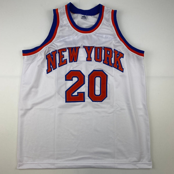 Autographed/Signed Allan Houston New York White Jersey PSA/DNA COA