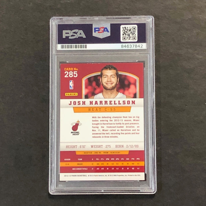 2012-13 NBA Panini Basketball #285 Josh Harrellson Signed Card AUTO PSA Slabbed