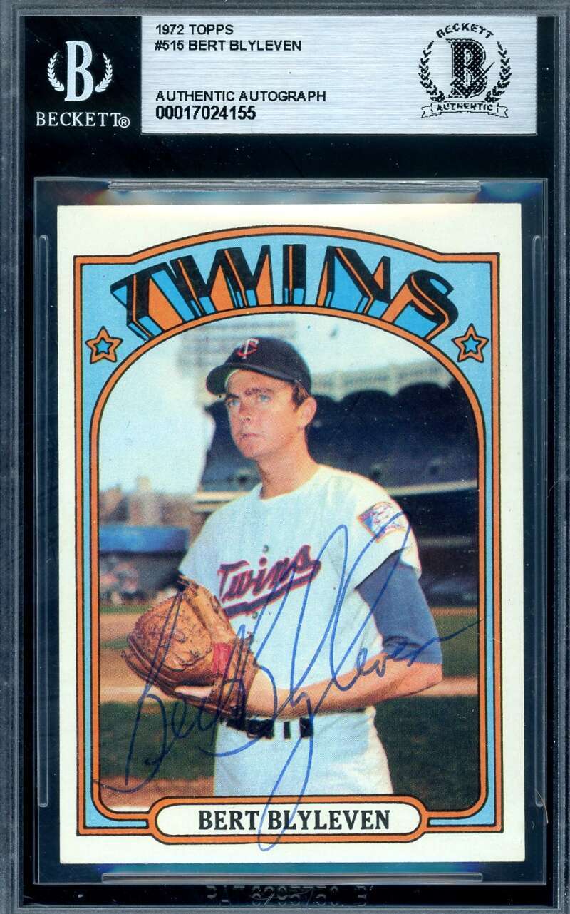 Bert Blyleven Beckett BAS Signed 1972 Topps Autograph