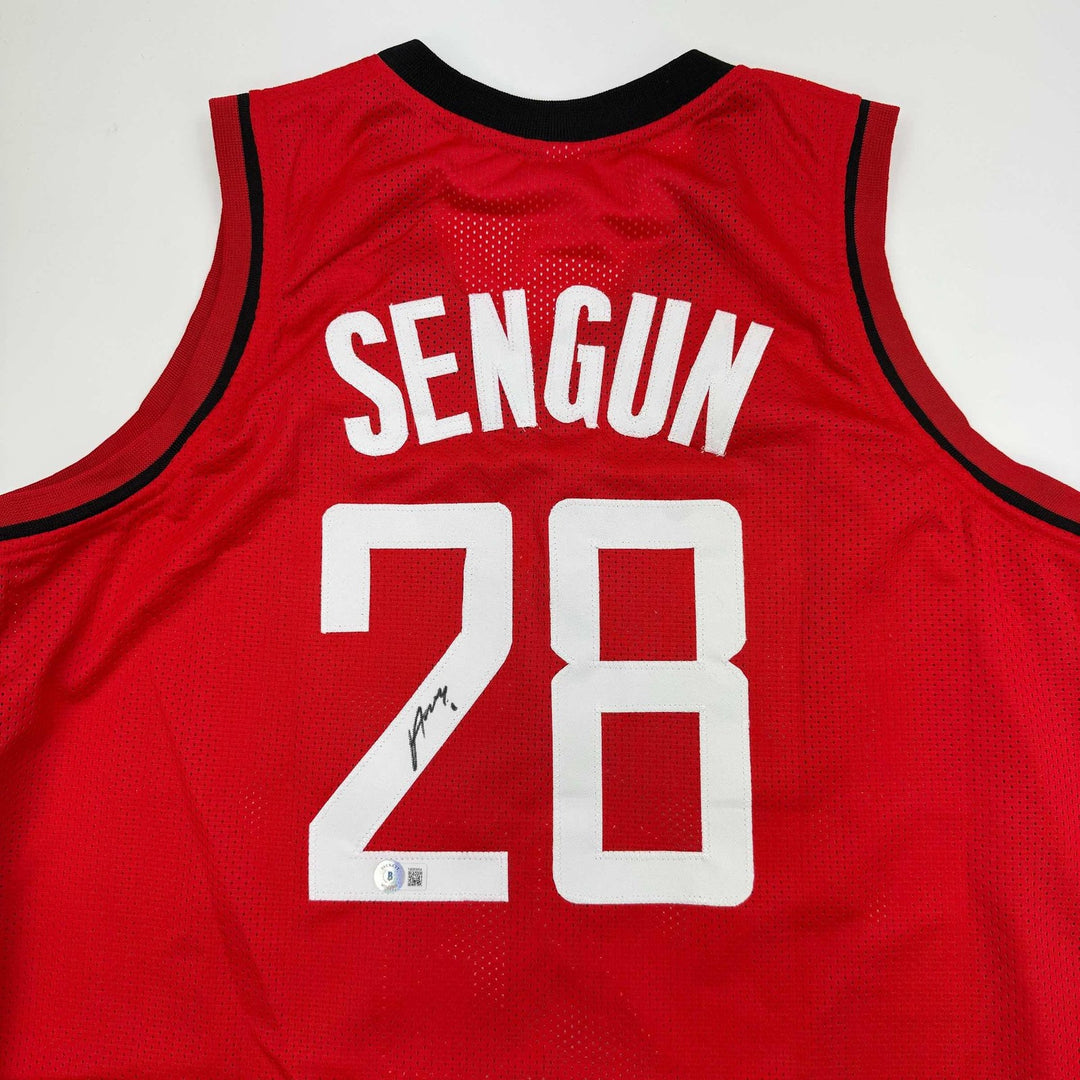 Autographed/Signed Alperen Sengun Houston Red Jersey Beckett BAS COA