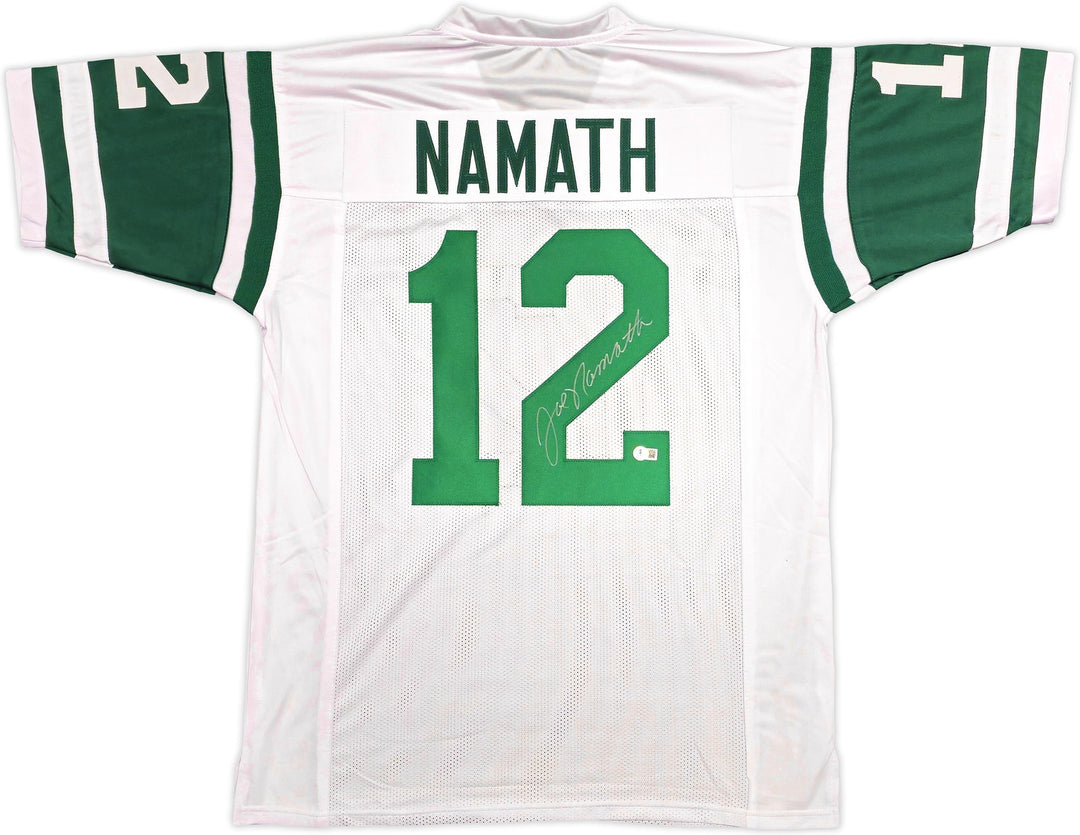 New York Jets Joe Namath Signed White Jersey Beckett Wit