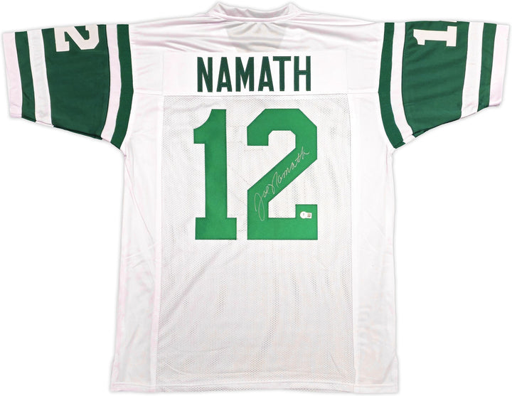 New York Jets Joe Namath Signed White Jersey Beckett Wit