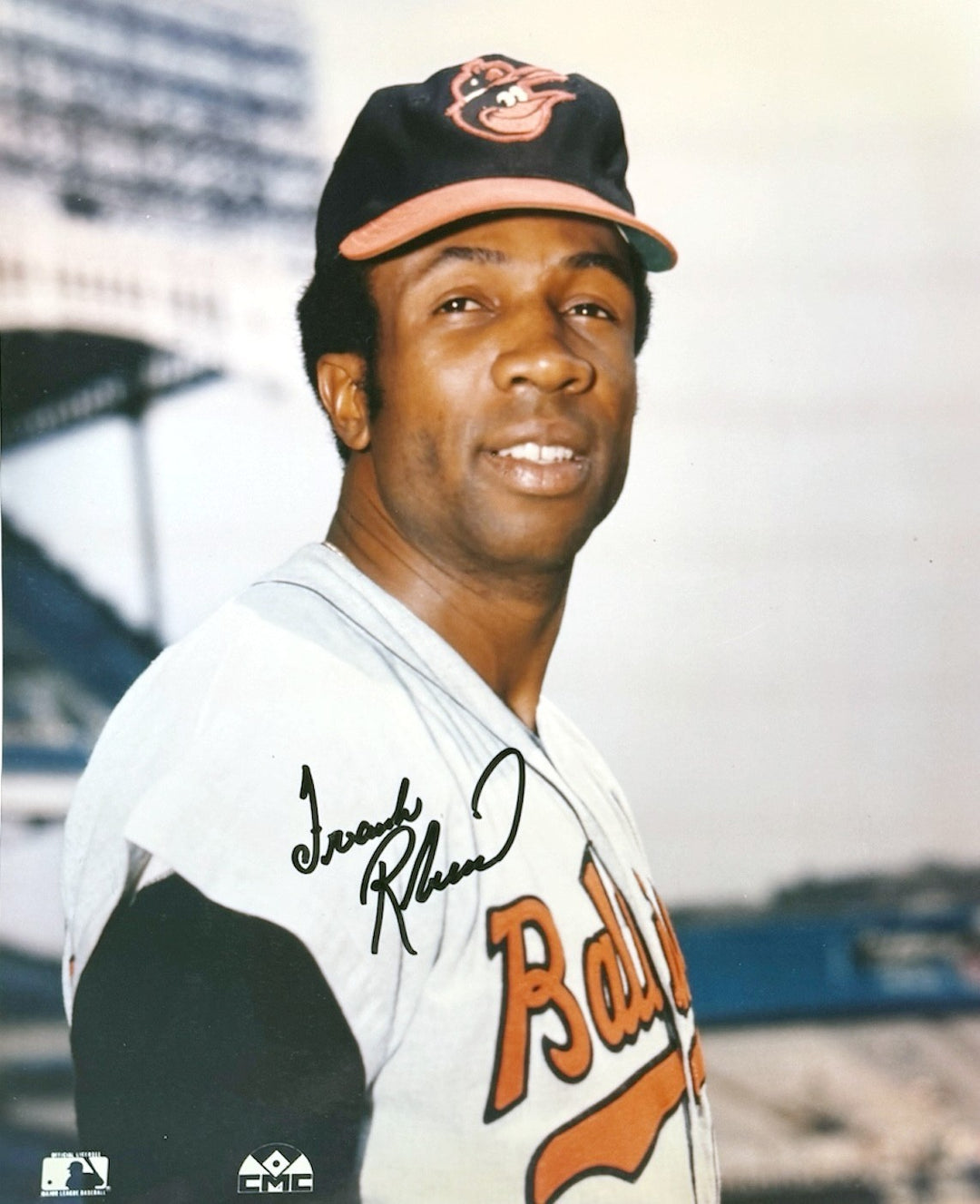 Frank Robinson signed Baltimore Orioles MLB 8x10 Photo -Tuff Stuff COA (HOF/MVP)