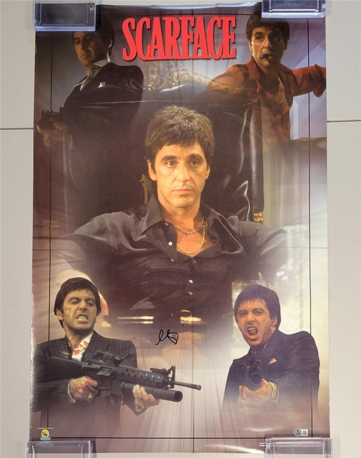 Al Pacino signed Scarface 22.5x34.5 movie poster autograph (B) ~ Beckett BAS