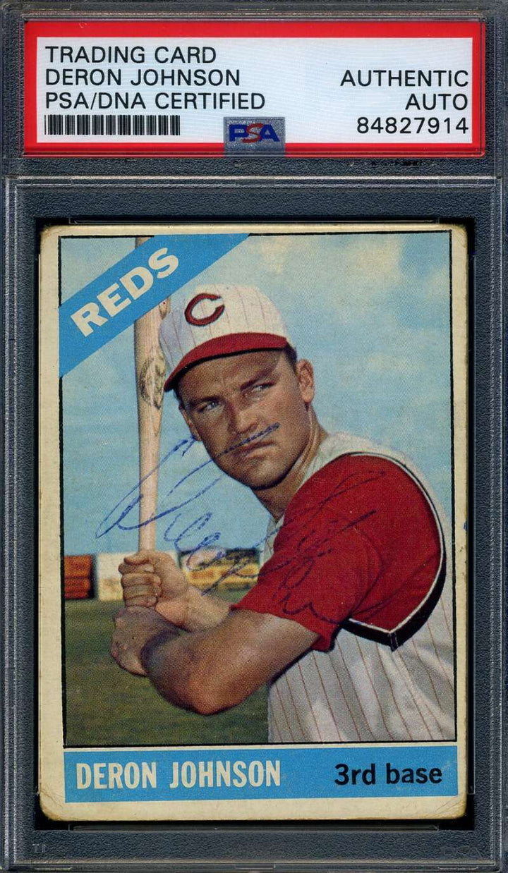 Deron Johnson PSA DNA Signed 1966 Topps Autographed