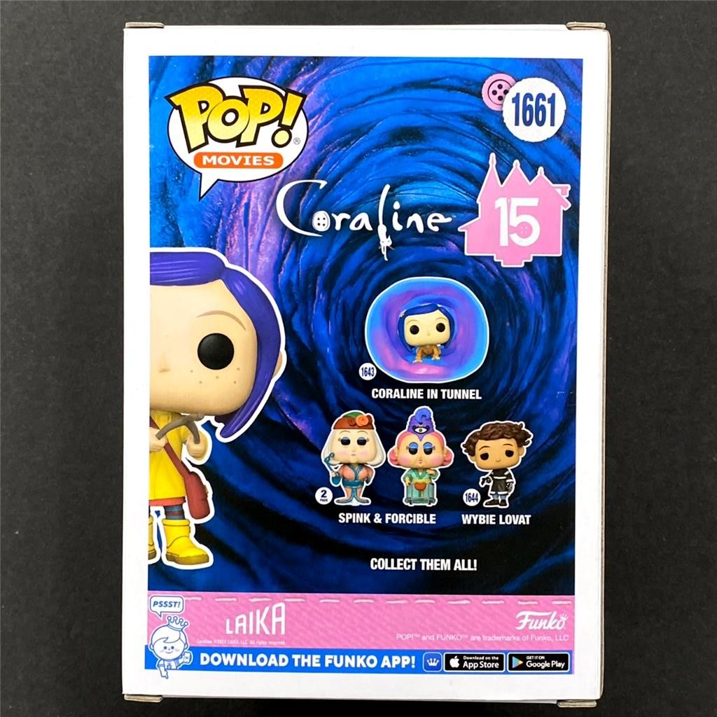 Dakota Fanning signed 2024 NYCC Coraline Funko Pop 1661 autograph Beckett BAS
