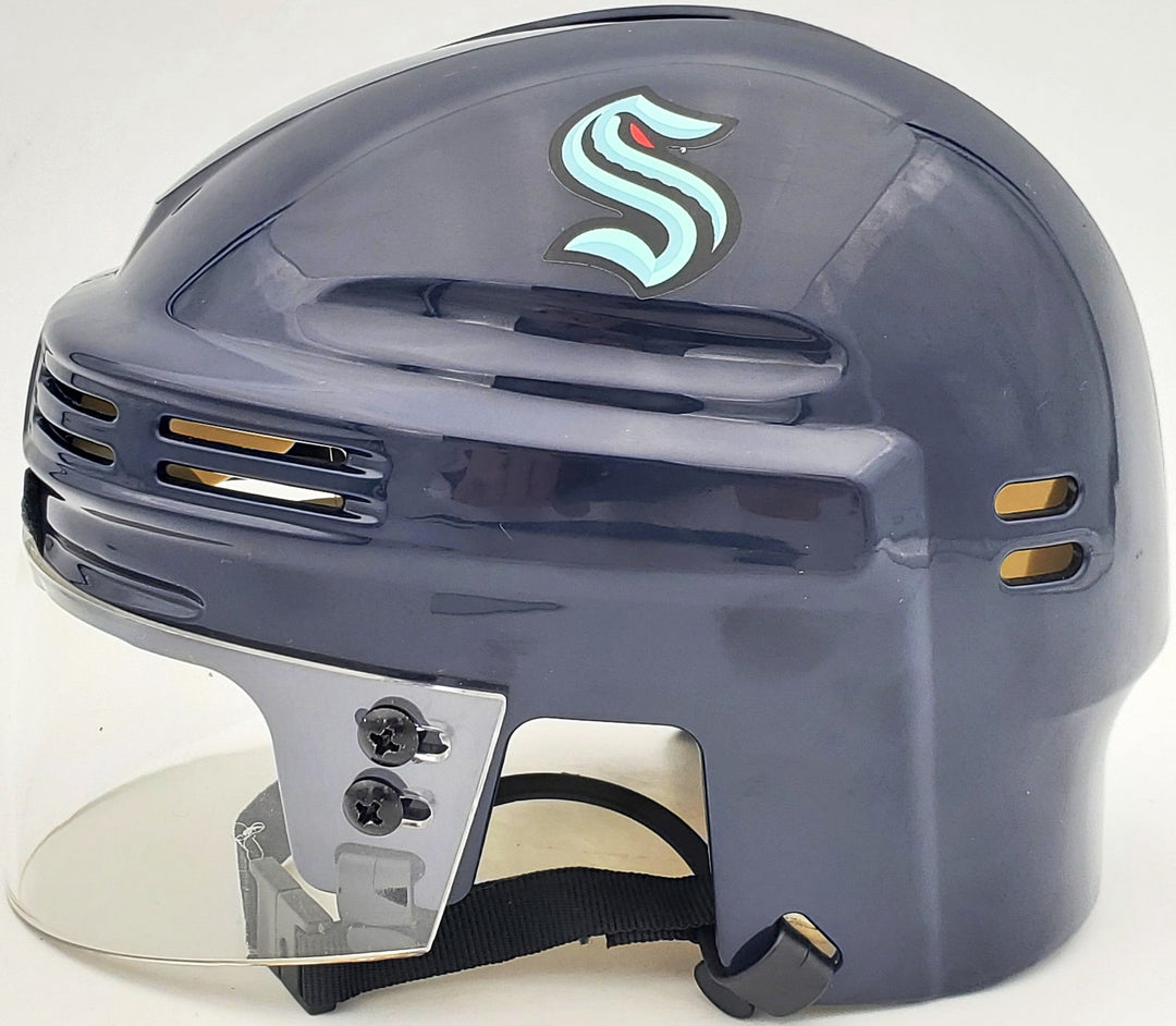 Mark Giordano Auto Seattle Kraken Blue Mini Helmet 1st SEA Captain Fanatics Holo