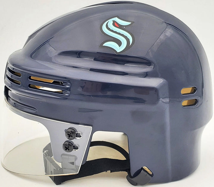Mark Giordano Auto Seattle Kraken Blue Mini Helmet 1st SEA Captain Fanatics Holo