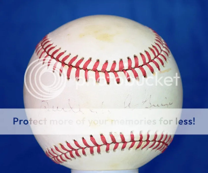 Burleigh Grimes Psa/dna Signed Feeney National League Baseball Autograph