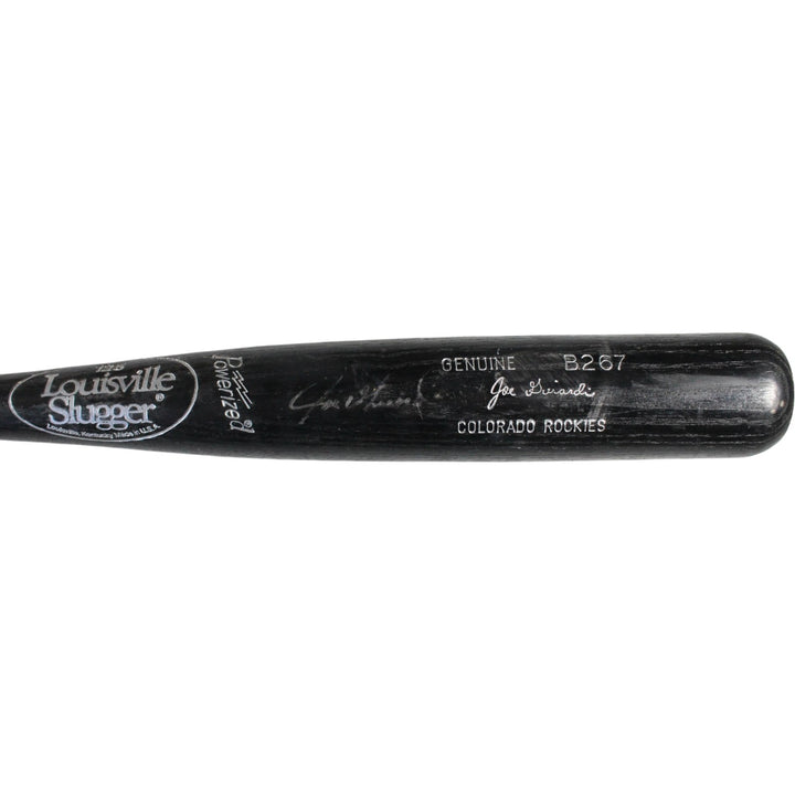 Joe Girardi Autographed Colorado Rockies Game Used Broken LS Black Bat 53923