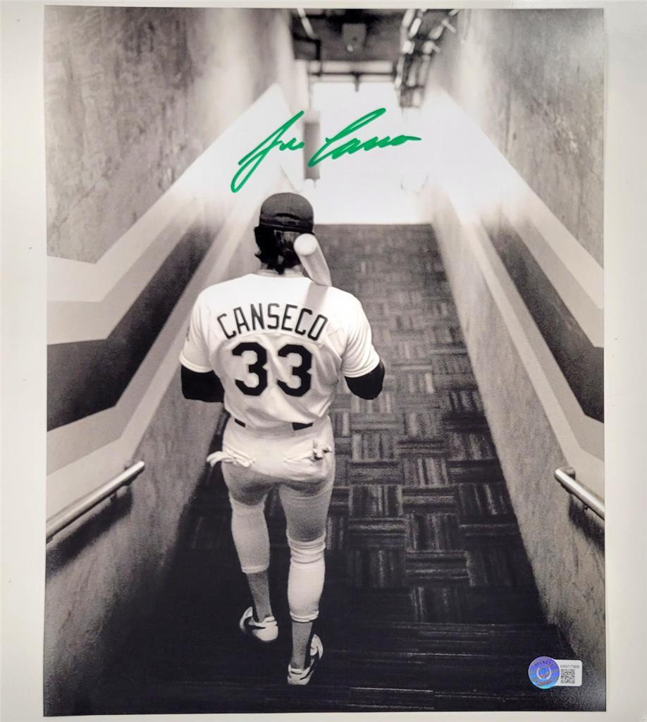 Jose Canseco signed Oakland A's Tunnel 11x14 Photo autograph BAS Beckett Witness