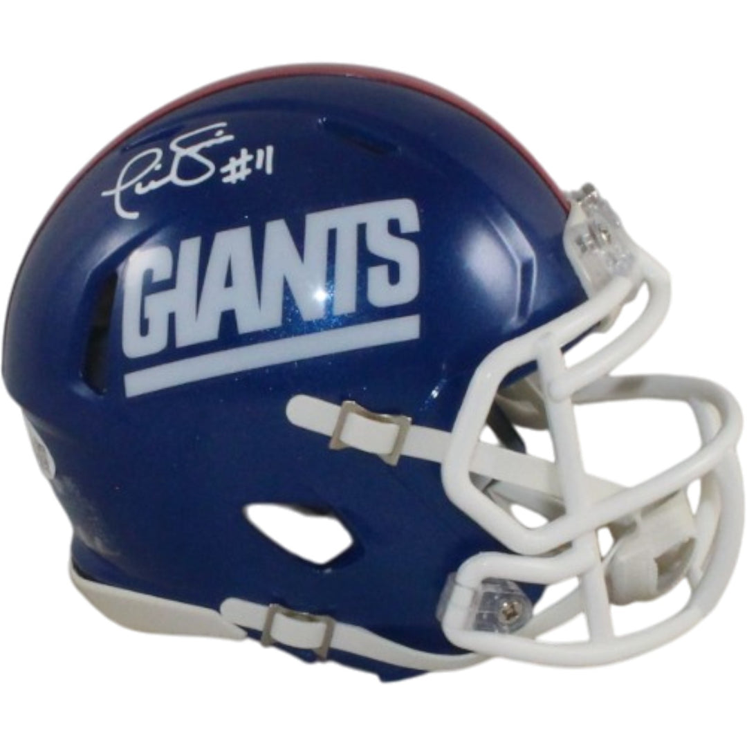 Phil Simms Autographed/Signed New York Giants Color Rush Mini Helmet JSA 57166