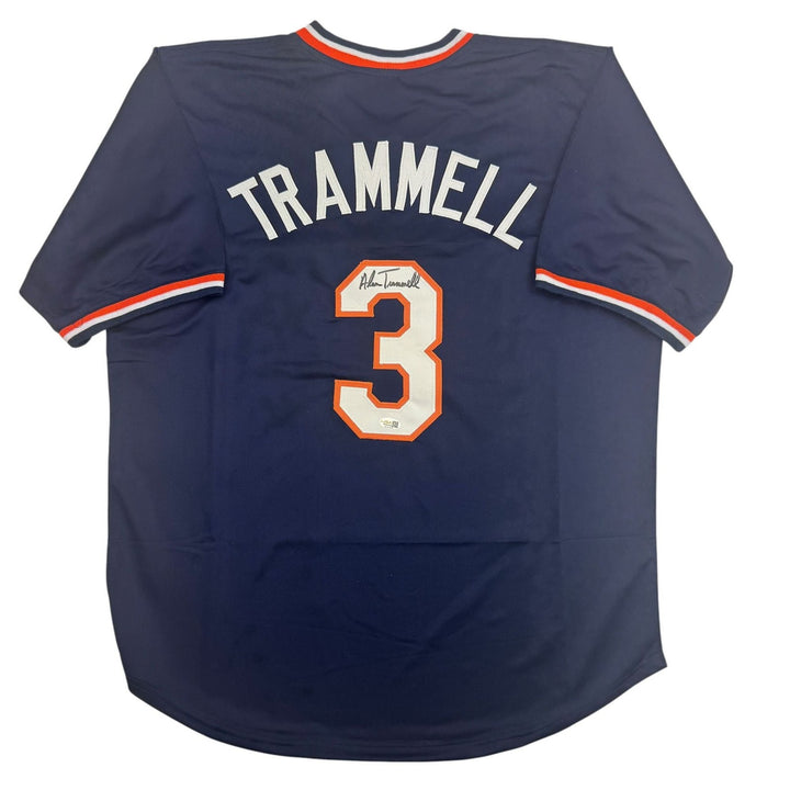 Autographed/Signed Alan Trammell Detroit Grey Baseball Jersey JSA COA