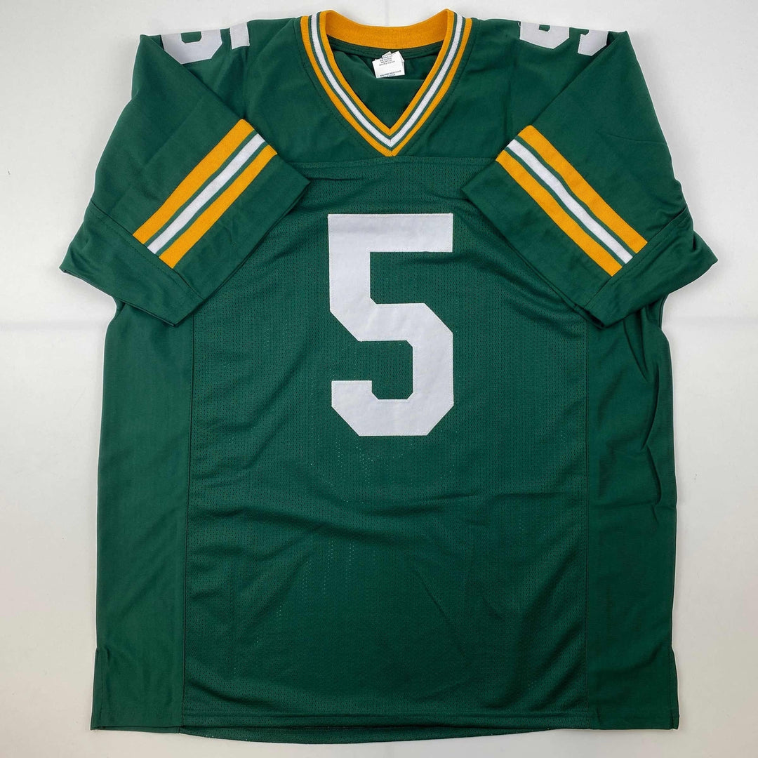 Facsimile Autographed Paul Hornung Green Bay Green Reprint Jersey Size Men's XL
