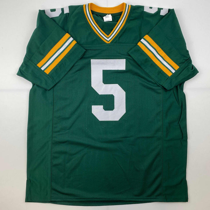 Facsimile Autographed Paul Hornung Green Bay Green Reprint Jersey Size Men's XL