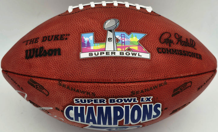 Jaxon Smith-Njigba Signed Seahawks SB LX Logo Leather Football Fanatics