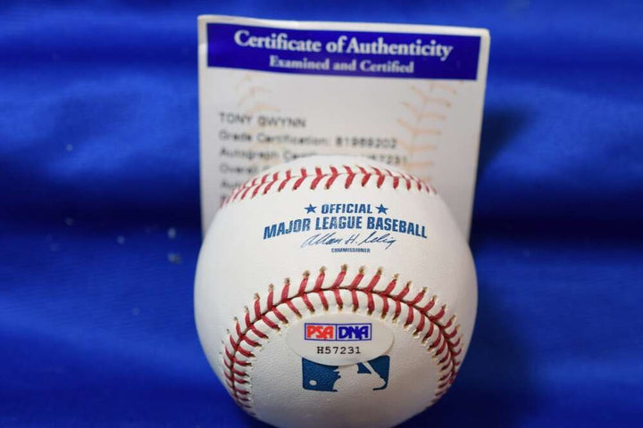 Tony Gwynn Gem Mint 10 PSA DNA COA Autograph OML Major League Signed Baseball