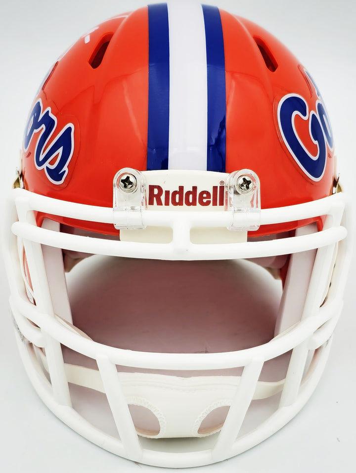 Urban Meyer Signed Florida Gators Orange Speed Mini Helmet Beckett Wit