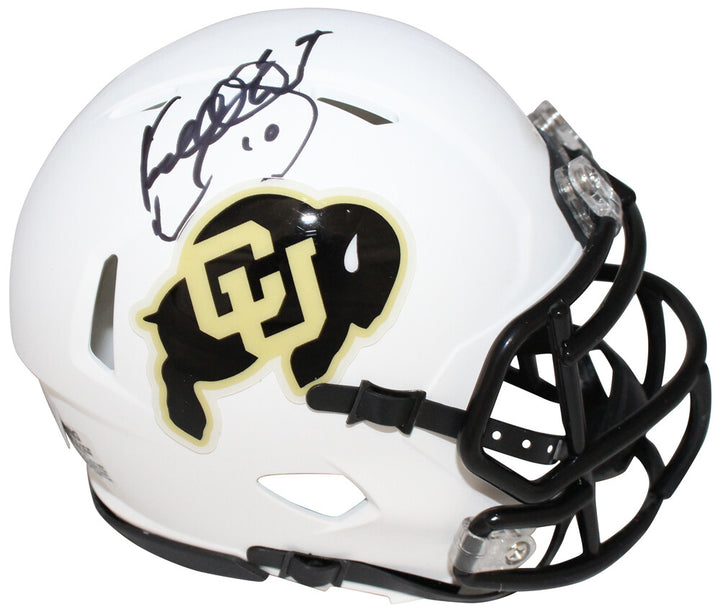 Kordell Stewart Signed Colorado Buffaloes White Mini Helmet Beckett 40608