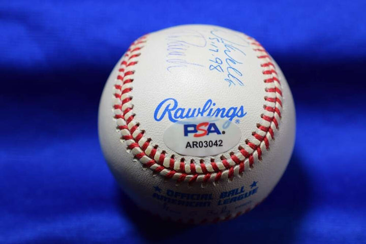 Cone Giradi Larsen Berra Wells Posada PSA DNA  American League  Baseball Signed