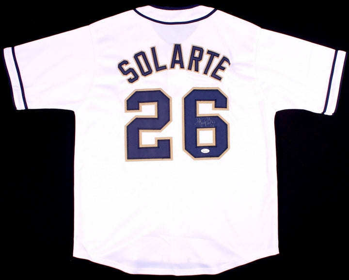 YANGERVIS SOLARTE HAND SIGNED SAN DIEGO PADRES JERSEY JSA COA NEW YORK YANKEES