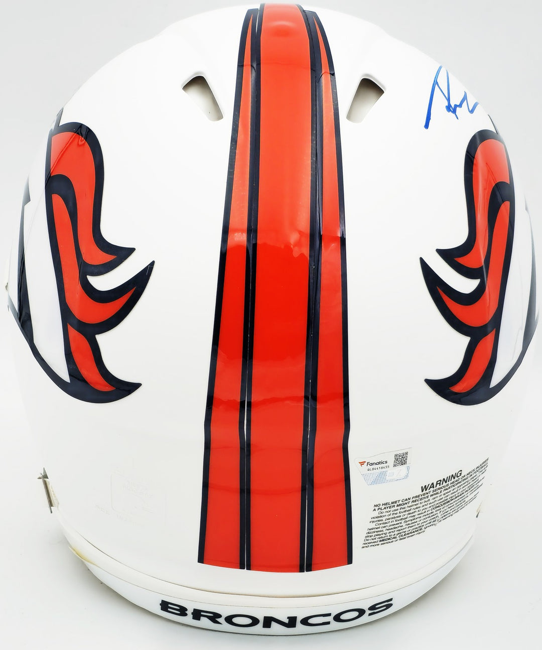 Russell Wilson Auto Broncos Flat Matte White Full Size Auth Spd Helmet Fanatics