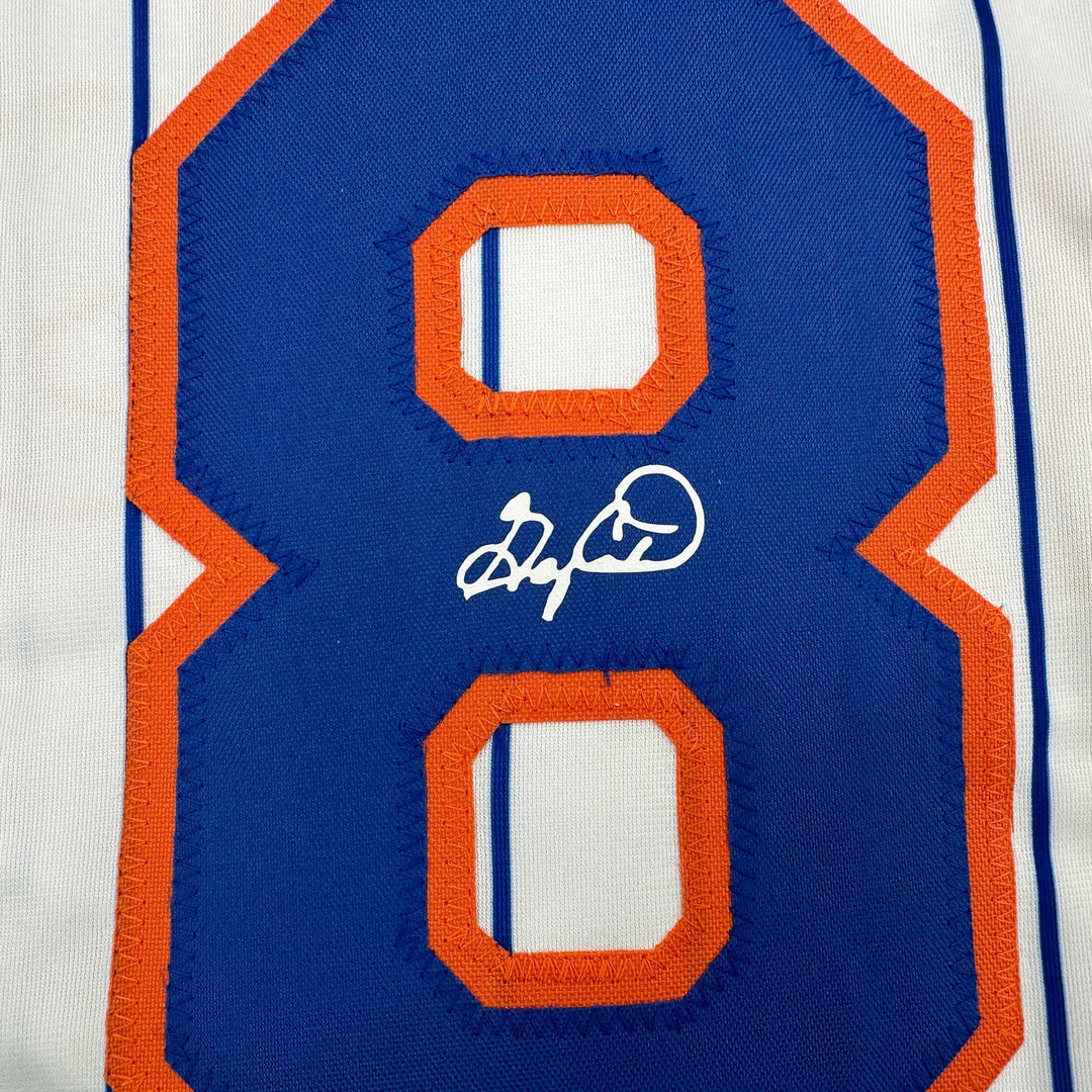 Facsimile Autographed Gary Carter New York Pinstripe Reprint Jersey Size Mens XL