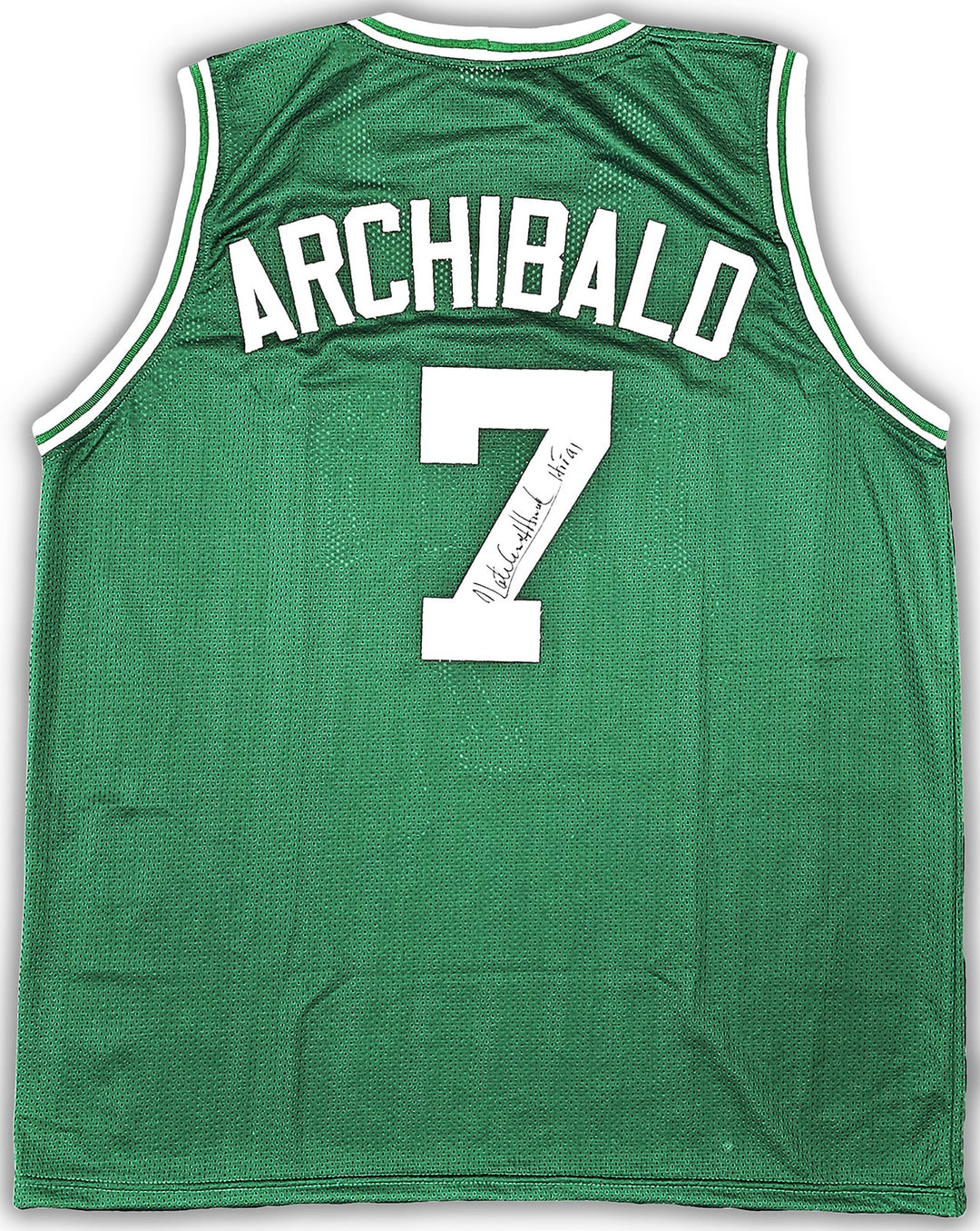 Boston Celtics Nate "Tiny" Archibald Auto Signed Green Jersey "HOF 91" JSA