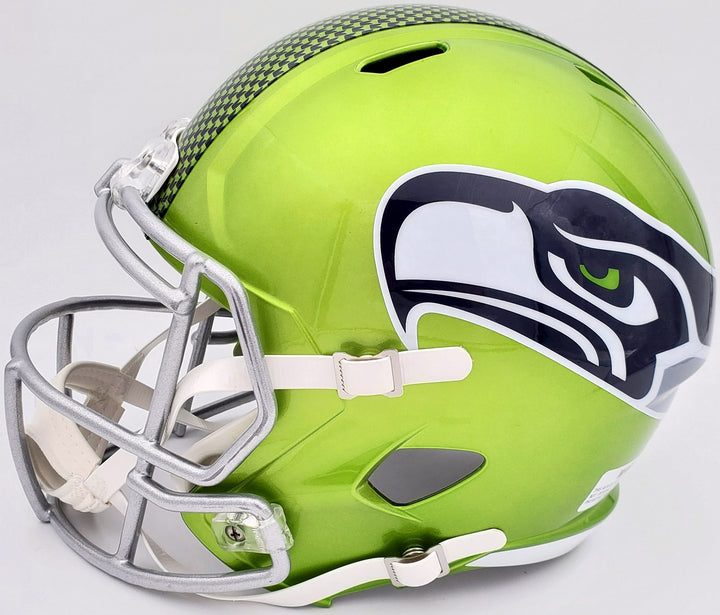Kam Chancellor Auto Seahawks Flash Green Full Size Replica Speed Helmet MCS Holo