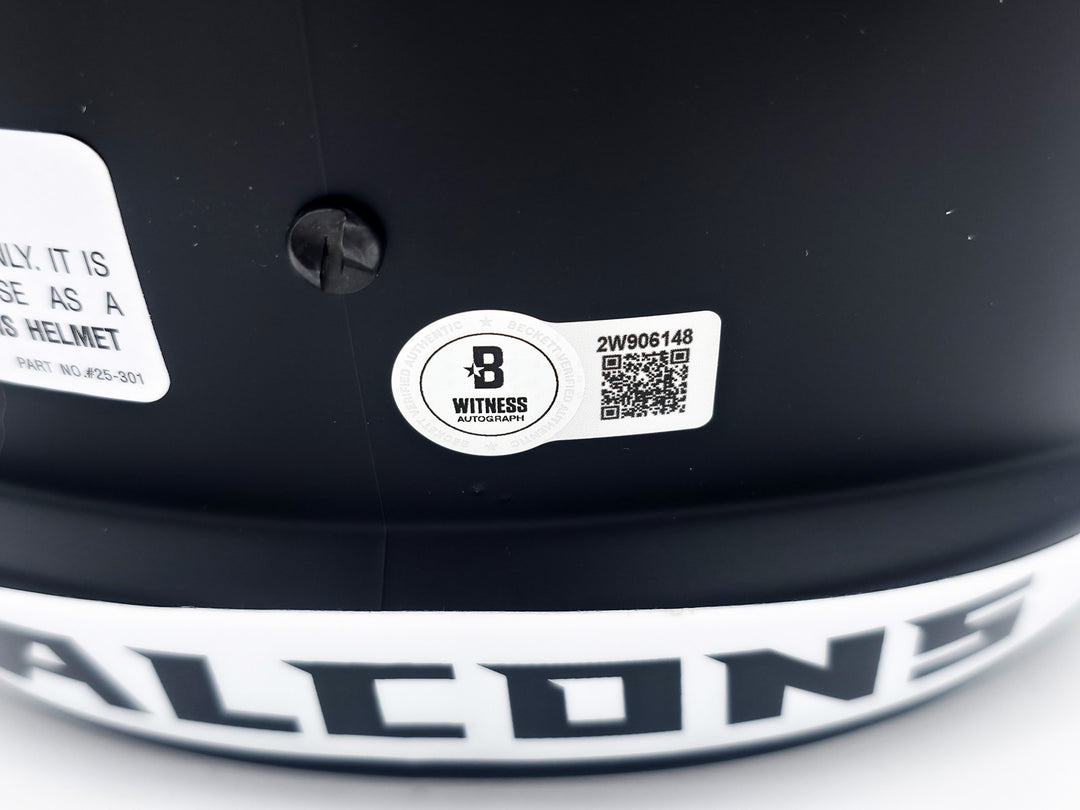 Michael Penix Jr Auto Falcons 2020 Alternate Black Full Size Rep Helmet Beckett