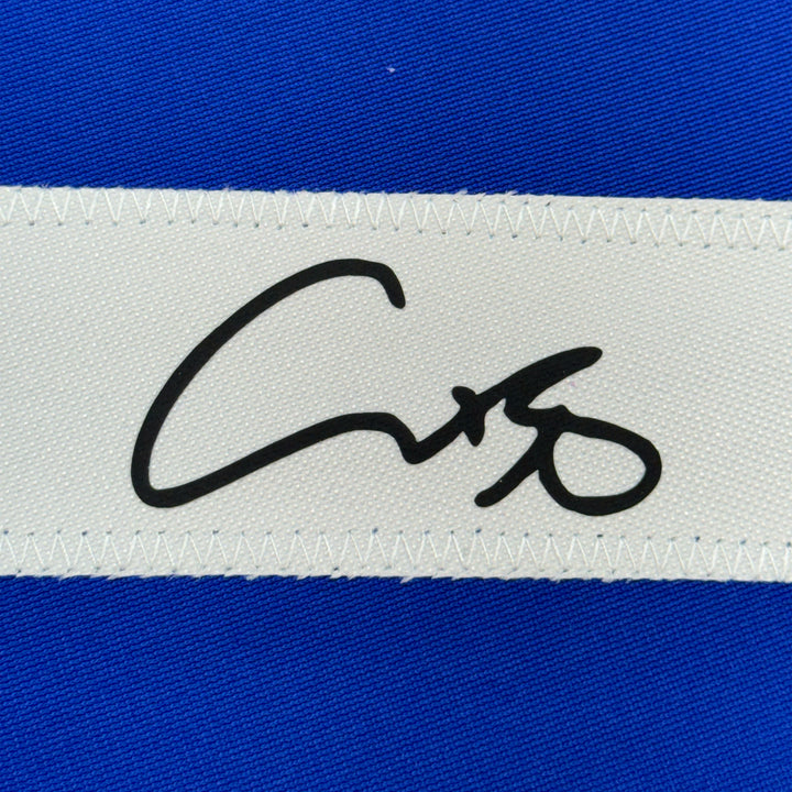 Framed Facsimile Autographed Shohei Ohtani 35x39 LA Blue Reprint Auto Jersey