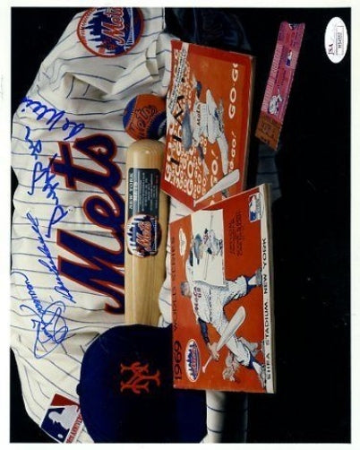 Koosman Cardwell Dyer Weis 1969 Mets Signed Jsa Certed 8x10 Photo Autograph