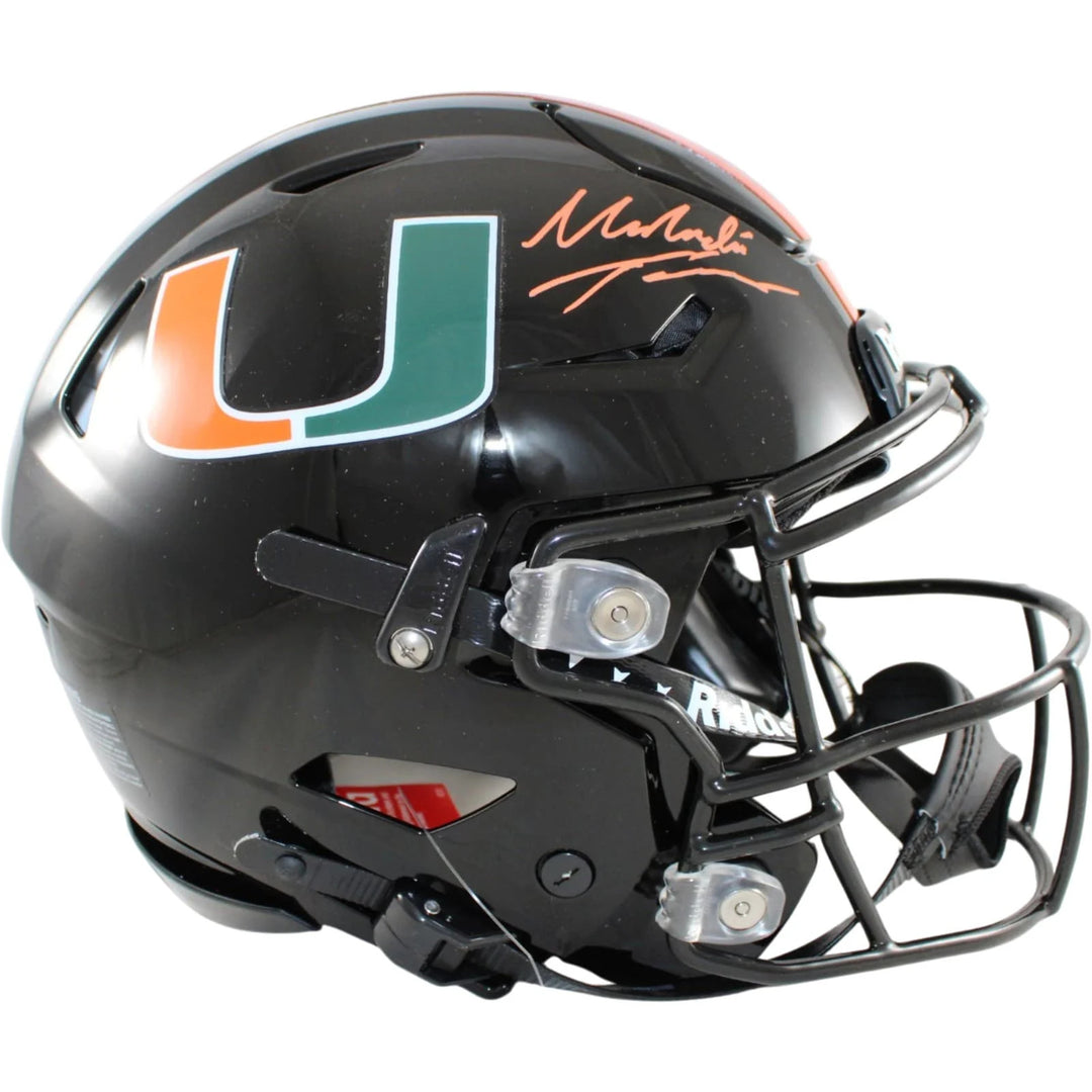 Toney Malachi Signed Miami Hurricanes Helmet Speedflex Alt 25 James Spence 58900