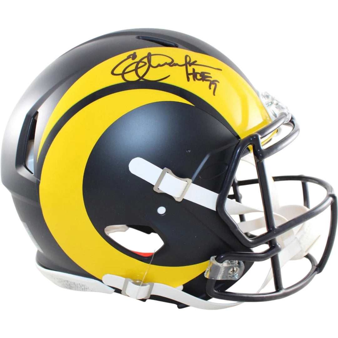 Eric Dickerson Signed Los Angeles Rams Helmet Proline Rivalries Beckett W 58817