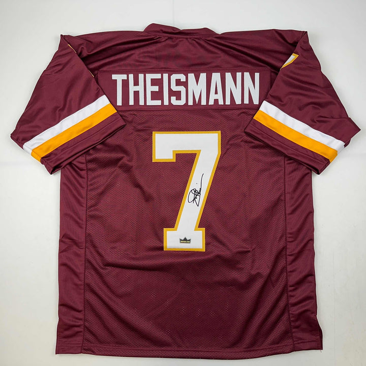 Facsimile Autographed Joe Theismann Washington Red Reprint Jersey Size Men's XL