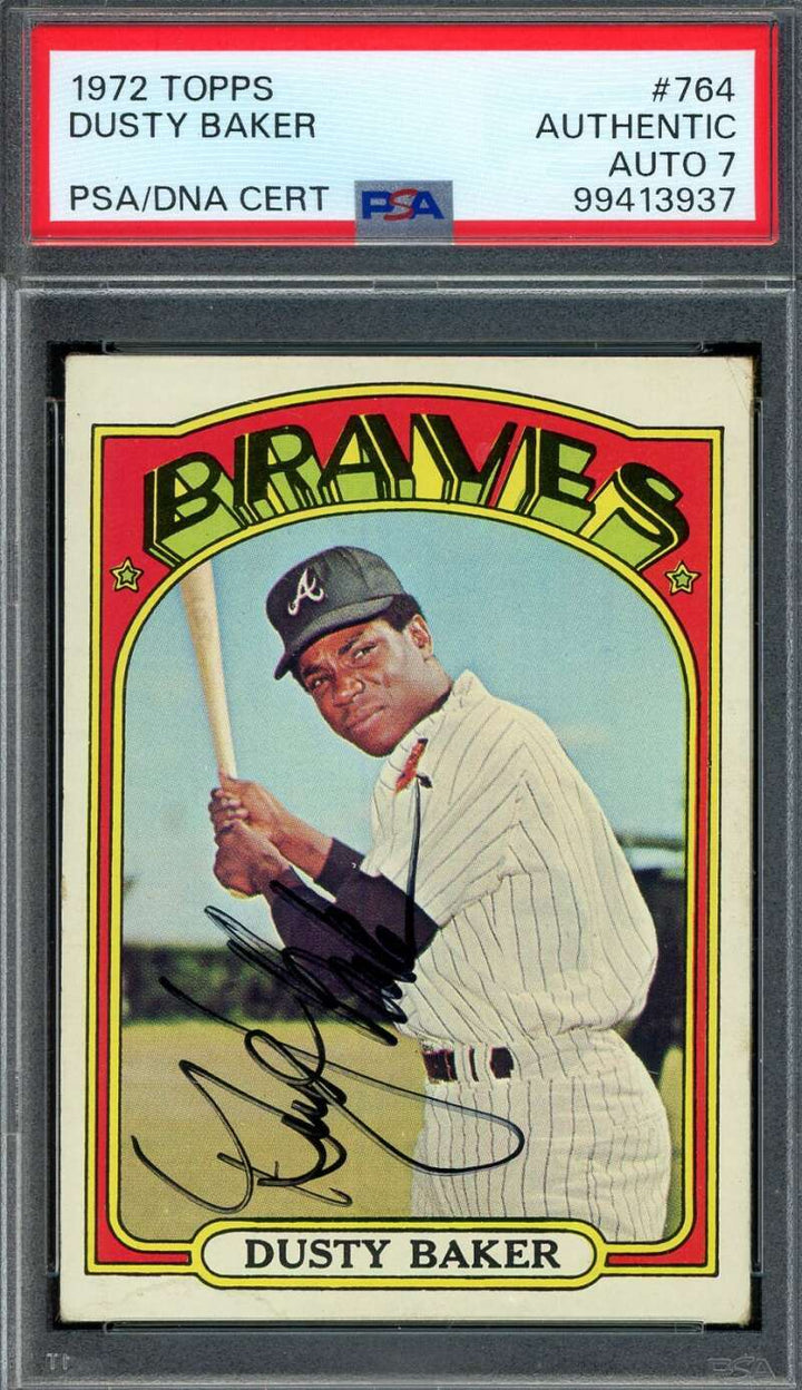 Dusty Baker PSA DNA Signed 1972 Topps High Number Autograph