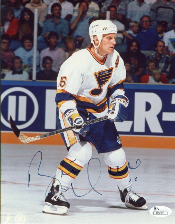Brett Hull Signed 8x10 JSA COA Photo Autograph 8x St. Louis Blues