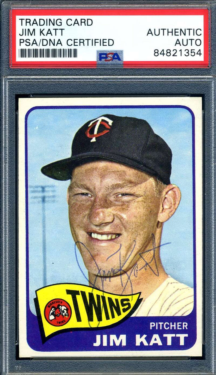 Jim Katt PSA DNA Signed 1965 Topps Autograph