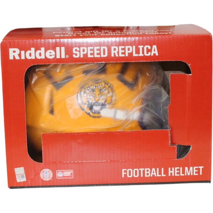 Justin Jefferson Autographed LSU Tigers F/S Yellow Helmet Beckett Witness 57900