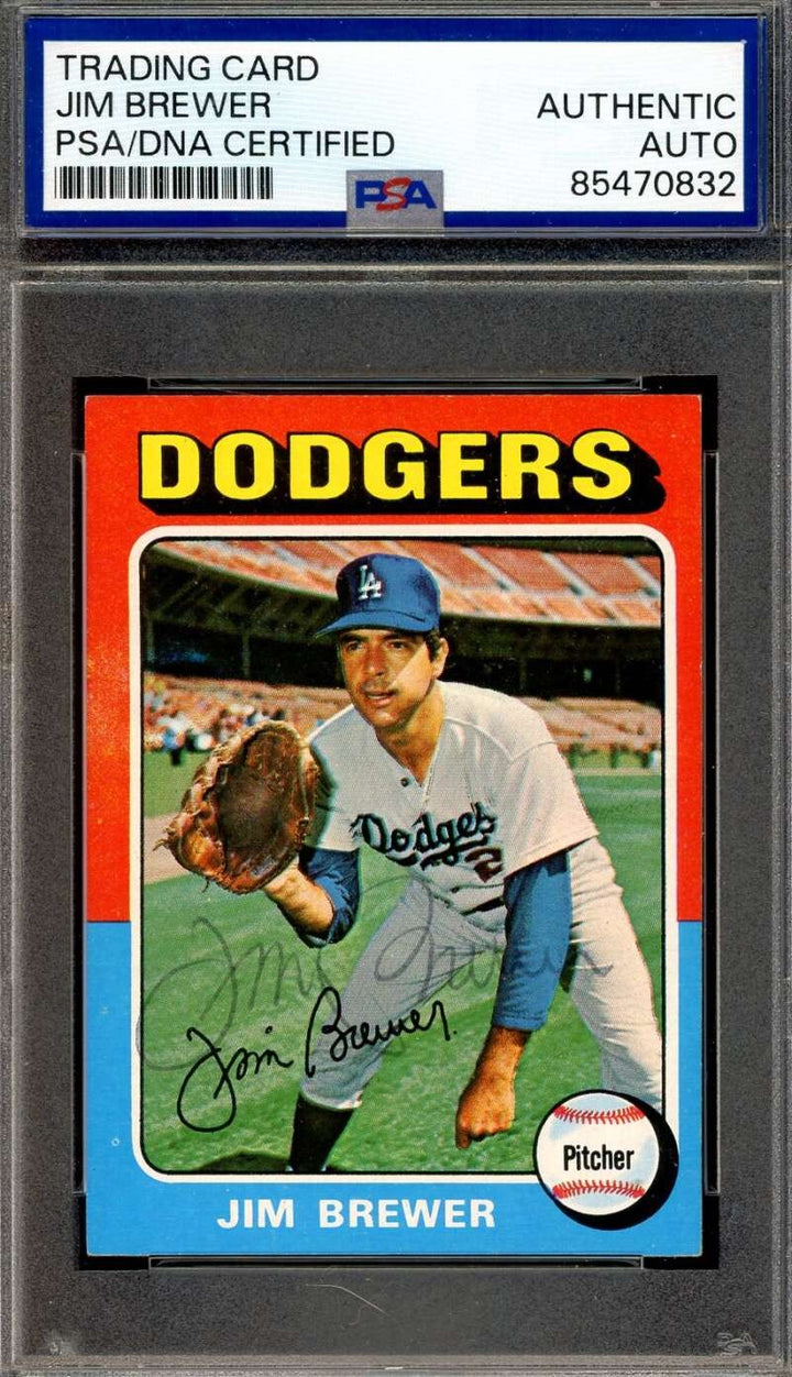 Jim Brewer PSA DNA Signed 1975 Topps Mini Autograph